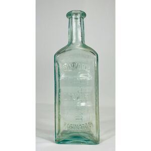 Antique Simmons Liver Regulator Glass Bottle JH Zeilin Macon GA Collectible
